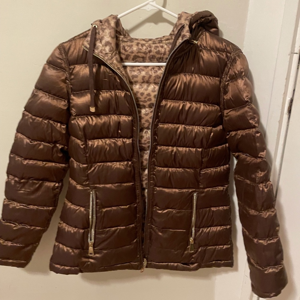 Reversible Leopard Puffer Jacket